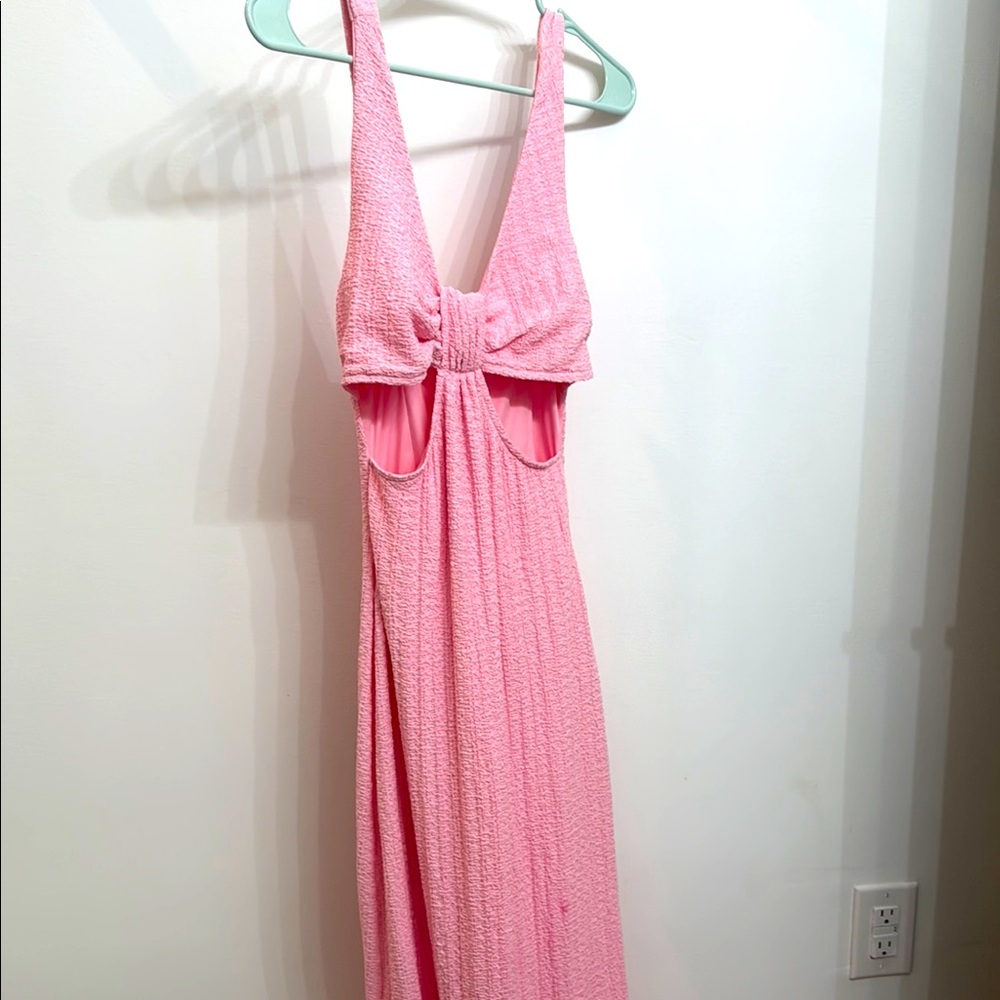 Pink Halter Maxi Dress